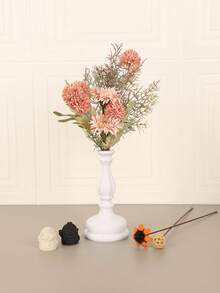 1PC Standard Size Vintage Ornate Candle Holder Vase With Dual Function For Flower Display And Candle Placement Elegant Decorative Centerpiece Tabletop Ornament For Living Room Home Office Desktop Essential - A - View 6