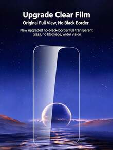 1 Buah Pelindung Layar Kaca Tempered, Tahan Gores, Transparan dan Definisi Tinggi, Kompatibel dengan Model Apple, Termasuk 16 Pro/Promax, 17 Pro/Promax, Tahan Guncangan, Tahan Pecah, Tahan Gores dan Tahan Air - Clear - View 3