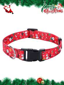 PETSIN 1PC Christmas Pet Collar, Festive Holiday Decor Accessory For Dogs - Multicolor - View 5
