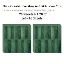 4/10/20Pcs Self‑Adhesive Peel And Stick Tile Stickers, Waterproof Heat‑Resistant Kitchen Backsplash Tiles, Non‑Slip Bathroom Wall Decals, Easy‑Install Removable Wall Decor For Home Renovation, Laundry Room, RV Interior, House &Festival DIY Decoration - View 14