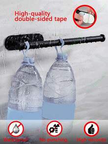 حامل مناديل ورقية من الفولاذ المقاوم للصدأ بطول 33 سم ذاتي اللصق، رف تخزين مناديل المطبخ والمناديل الورقية مثبت على الحائط، منظم متعدد الوظائف للمطبخ والحمام والاستخدام المدرسي - متعدد الألوان - مشاهدة 7