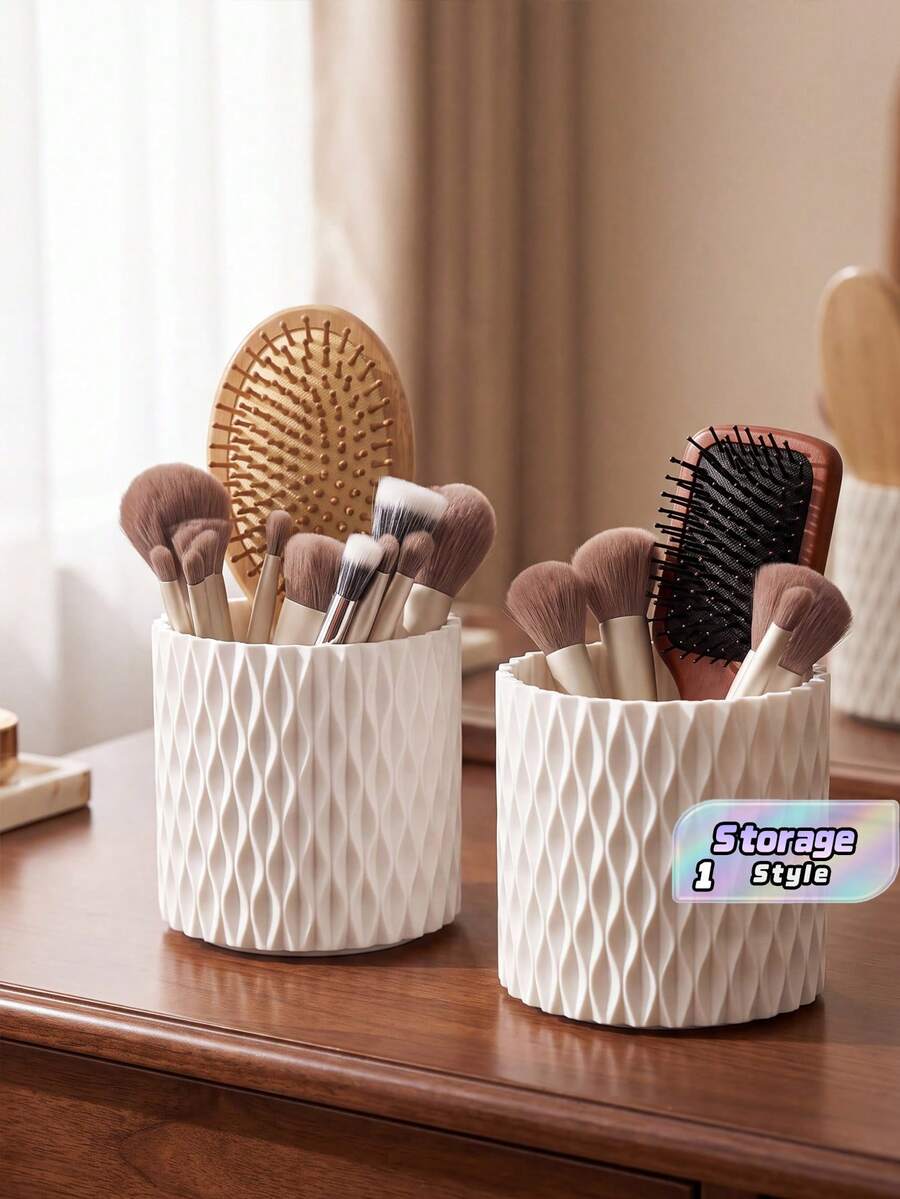 360° Rotating Makeup Brush Holder,Desktop Lipstick, Eyebrow Pencil, And Skincare Product Storage Box,Multi‑Functional Dressing Table Organizer, Desktop Pen Holder And Beauty Tool Storage Box, Suitable For Desks, Shelves, Gift For Mom,Friends,Teachers