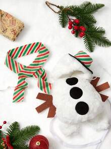 PETSIN 1PC Large Dog New Christmas Pet Supplies Clothing For Dogs, Cats - Funny Autumn/Winter Standing Snowman Transformation Costume - White - View 2