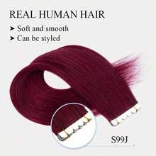 16Inch 40G Mini Six-LobeTape-In Hair Extensions,Tape In Hair Extensions 10pcs/Pack,Real Human Hair,Invisible Skin Weft,Natural Blend Comfortable Wear Less Visible,Instant Volume & Length,Natural Look,Easy Application,Women,Halloween Cosplay - Multicolor - View 20