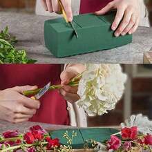 20/6/5/4/3/1 Piece(S) Of Floral Foam Blocks For Flower Arrangement, Each Piece Measuring 10 Cm Length * 10 Cm Width * 4 Cm Height, Wet And Dry Floral Foam Blocks, Suitable For Weddings, Festivals, Parties, And Event Decorations - Green - View 4