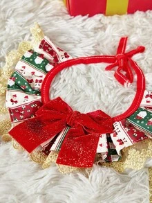 PETSIN 1PC Pet Christmas Holiday Decoration Necklaces, Decorative Items For Dogs, Cat Wet Wipes, Bibs, Bow Ties, Bows - Multicolor - View 14