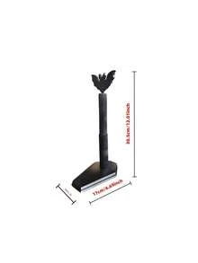 All-In-One Bat-Shaped Tissue Holder, Suitable For Kitchens And Bathrooms, Gothic Home Decor, Tissue Organizer, Countertop Stand, Halloween Gift, Solid Wood Black And White Checkered Pattern, With Non-Slip Base. - Multicolor - View 8