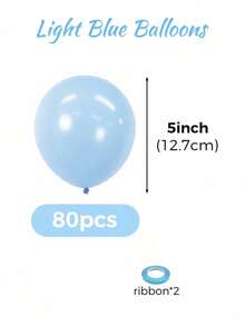 MINKOJA 5/10/12/18英吋多色乳膠氦氣圓形氣球，適用於生日、婚禮、週年紀念、新娘派對、畢業典禮、性別揭曉、洗禮、新年、節日派對裝飾 - 淡藍色 - 查看 43