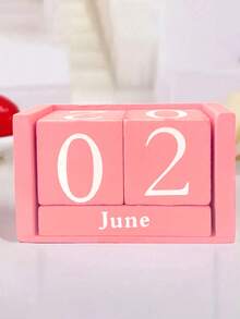 1Pc Wooden Perpetual Calendar - Elegant Wooden Block Calendar With Daily Date Display, Suitable For Office, Study, Shop, Bar, Home And School Desk Decor,Christmas - Multicolor - View 14