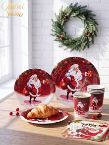 Muroi Mono 25/100 Pieces Of Disposable Party Supplies, Including Disposable Paper Plates, Napkins, Cups, Suitable For Dessert Service, Party Decorations, Various Events, And Gatherings, Including Christmas. - Style 3 - View 6