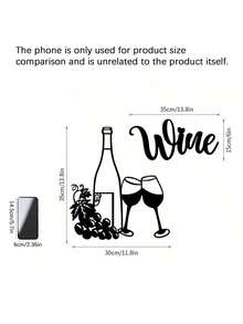 Acrylic Art Bar Wall Hanging Decoration, Modern And Simple Creative Wine Cup, Self-Adhesive For Home Wall Decoration. - multicolor - View 3