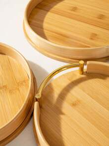 Bamboo Tea Tray, Japanese Tea Tray, Storage Tray, Decorative Tray, Very Suitable For Parties, Breakfast, Lunch And Dinner, Home Dining Table Decoration. Birthday Party Tray, Wedding Engagement Party Tray, Gift Dispenser Tray - log color - View 18