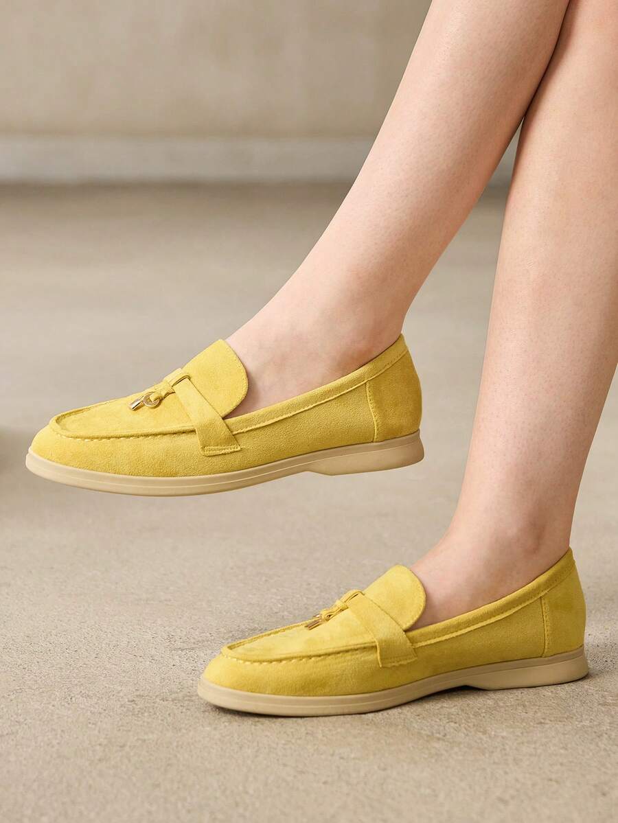 MOTF FASHION, ELEGANT AND GENEROUS, CASUAL WORKPLACE COMMUTING TEMPERAMENT, WOMEN'S FLAT SHOES - Yellow - View 2