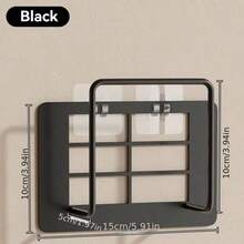 1pc Metal Frame Stable Support Socket, Hollow Back Panel For Heat Dissipation And Anti-Heat Accumulation, Hides Messy Wires. Compatible With Most Power Strips, Suitable For Desks, Cabinets, Tv Stands, Organizes Cables, Say Goodbye To Desktop Clutter. - One Size Fits All - View 8
