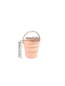17LCollapsible Bucket With Handle, Portable Foldable Water Pail, Thickened Silicone Plastic Bucket For Household Cleaning, Camping, Fishing, Travel, Beach, Multi-Color Available - multicolor - View 4