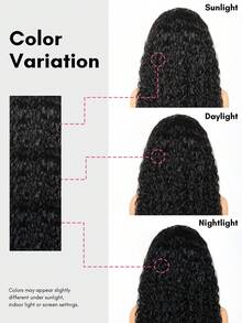 式捲髮螺旋捲尾半頂假髮 250%密度 無膠 3合1 女用真人髮半頂假髮 無蕾絲前緣 即戴即走 捲髮無膠假髮 自然色 初學者友善 日常使用 - Natural Black - 查看 9
