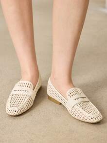 MOTF WOMEN'S CASUAL SLIP-ON FLAT ATHLETIC SNEAKERS VALENTINE'S DAY SPRING SHOES - Light apricot. - View 8