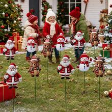 Cartoon Christmas Yard Signs, PVC Lawn Decor Garden Stake Ornaments, Outdoor Christmas Yard Insert Decorations For Holiday Backyard Patio Decor - snowman - View 6