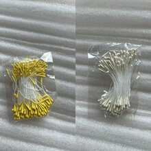 100件 2mm 單頭雙頭人造花蕊，家居花藝手工裝飾假花蕊，婚禮場景配件，DIY手工家居裝飾，室內裝飾材料，房間裝飾 - 彩色 - 查看 10