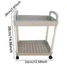 2/3/4/5-Tier Rolling Storage Cart With Handle - Versatile Floor-Standing Shelf, Perfect For Kitchen And Bathroom Organization, Movable Drain Rack, Ideal For Holiday Parties, Back-To-School Essentials, Stylish And Practical For Every Home - Multicolor - View 19