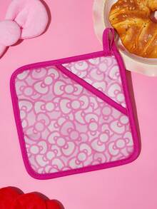 HELLO KITTY AND FRIENDS | SHEIN 1pc/2 Pcs Cute Cartoon Print Kitchen Insulation Set, Insulation Mat, A Must For Kitchen Baking, Effectively Isolating Heat Sources, Single/Combination - Pink - View 3