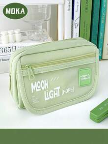 Moon Light Pencil Case, Extra Large Capacity Simple Pencil Box, Aesthetic Student Stationery Bag For School Office Supplies - multicolor - View 11