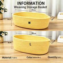 Oval Storage Basket, Solid Color, Simple Style, Living Room Desktop Snack, Fruit, Toy Storage Basket, Foyer, Bathroom Storage Box, Home Decor Basket, Holiday Gift Basket - Pink - View 33