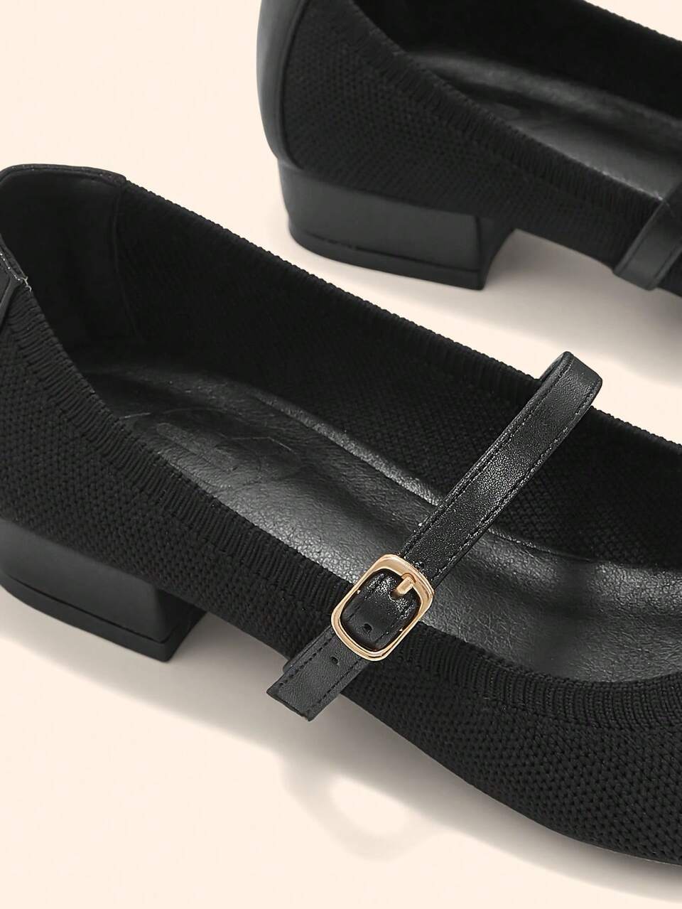 CUCCOO BASICS Breathable Pointed Buckle Mary Jane Shoes, Buckle Low Vamp Fashion Commuting Simple Versatile Women's Shoes Shoes