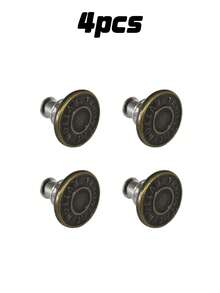 2/4/6/8/10/12pcs Jeans Replacement Buttons, Detachable Tower Buttons For Waist Size Adjustment, No Sew Silver Metal Button For Jeans Skirt Pants, Easy DIY Install Tool-Free, Sturdy Denim Button Fixing Kit - Style 7 - View 13