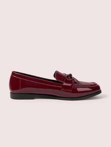 CUCCOO DOLLMOD Women's Casual Versatile Flat Loafers For Daily Commute Spring Shoes - Red butterfly mirror - square head - View 5