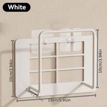1pc Metal Frame Stable Support Socket, Hollow Back Panel For Heat Dissipation And Anti-Heat Accumulation, Hides Messy Wires. Compatible With Most Power Strips, Suitable For Desks, Cabinets, Tv Stands, Organizes Cables, Say Goodbye To Desktop Clutter. - One Size Fits All - View 9