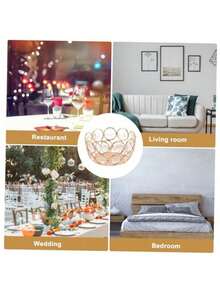Creative Round Crystal Candlestick - Living Room Decoration Item - Craft For Hotel Or Restaurant - Candlelight Dinner Setting - Display Prop. - multicolor - View 11