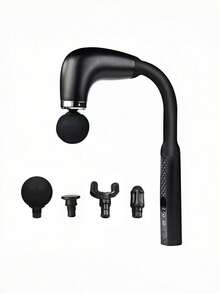 Teckwe 1Set Ergonomic Long Handle ABS Fascia Gun 800mAh Portable Deep Tissue Muscle Massager Low Vibration Lightweight Relief Tool For Workout Office Daily Use Birthday Holiday Hot Practical Fitness Gift. - Multicolor - View 6