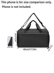 Large Capacity Sports Bag Luggage Bag - Black - View 4