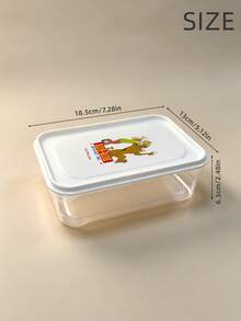 SCOOBY-DOO X SHEIN Scooby‑Doo Food Storage Containers 3 Packs 1000ML, Leak‑Proof Reusable Stackable Rectangular Storage Boxes With Printed Lid, For Meal Prep, Leftovers, Refrigerator & Pantry Organization - Multicolor - View 9