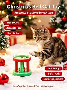PETSIN Christmas Cat Toys Set, Interactive Kitten Toy Assortment, Indoor Cats Entertainment, Soft Crinkle Balls Mice Bite Resistant Cat Toy Pack, Holiday Xmas Gift For Small Medium Cats - Multicolor - View 10