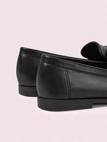 CUCCOO DOLLMOD Women's Casual Versatile Flat Loafers For Daily Commute Spring Shoes - Black butterfly pu- square head - View 6