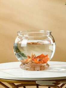 Akuarium Plastik Transparan, Akuarium Ikan Beta, Ornamen Lanskap Mini Meja untuk Ruang Tamu, Dekorasi Akuarium Rumah - Clear - View 6