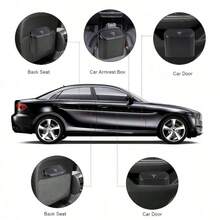 1件裝小型車用垃圾桶，含垃圾袋－車內收納套組，附車用掛鉤與清潔刷、車用收納袋、機器配件，女性適用車用配件與必備小物 - 彩色 - 查看 6