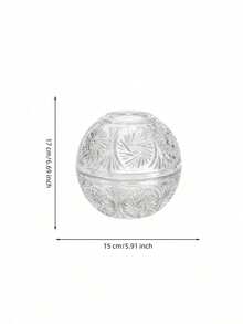 Haus Hana 1Pc Clear Embossed Glass Napkin Holder, Vintage Crystal Style Fan Shell Tissue Paper Rack, Transparent Tabletop Napkin Storage Stand For Dining Table, Kitchen Counter, Bathroom Vanity, Restaurant, Cafe, Wedding Party, Home Decor Gift - Multicolor - View 12