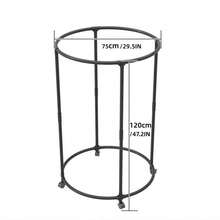 Rotating Clothes Rack With Wheels, Round Garment Storage Organizer, Clothing Display Stand For Boutique, Indoor Balcony Outdoor Hanging Clothes Drying Rack - one size fits all - View 11