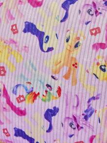 My Little Pony G4 X Joivida حقيبة مكياج بسحاب مطبوعة برسومات كرتونية للحصان الصغير على كامل السطح من قماش الكوردروي لتخزين مستحضرات التجميل للسفر والاستخدام اليومي - حصان - مشاهدة 7