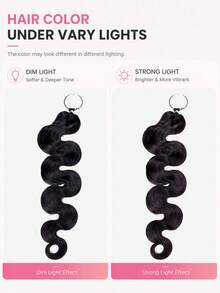 Boho Braids 自然色波浪羽毛鉤編真人髮接髮，波希米亞編髮用，自然捲髮紋理，輕盈自然外觀，易安裝可重複使用，16-24 英吋 - SNatural - 查看 10