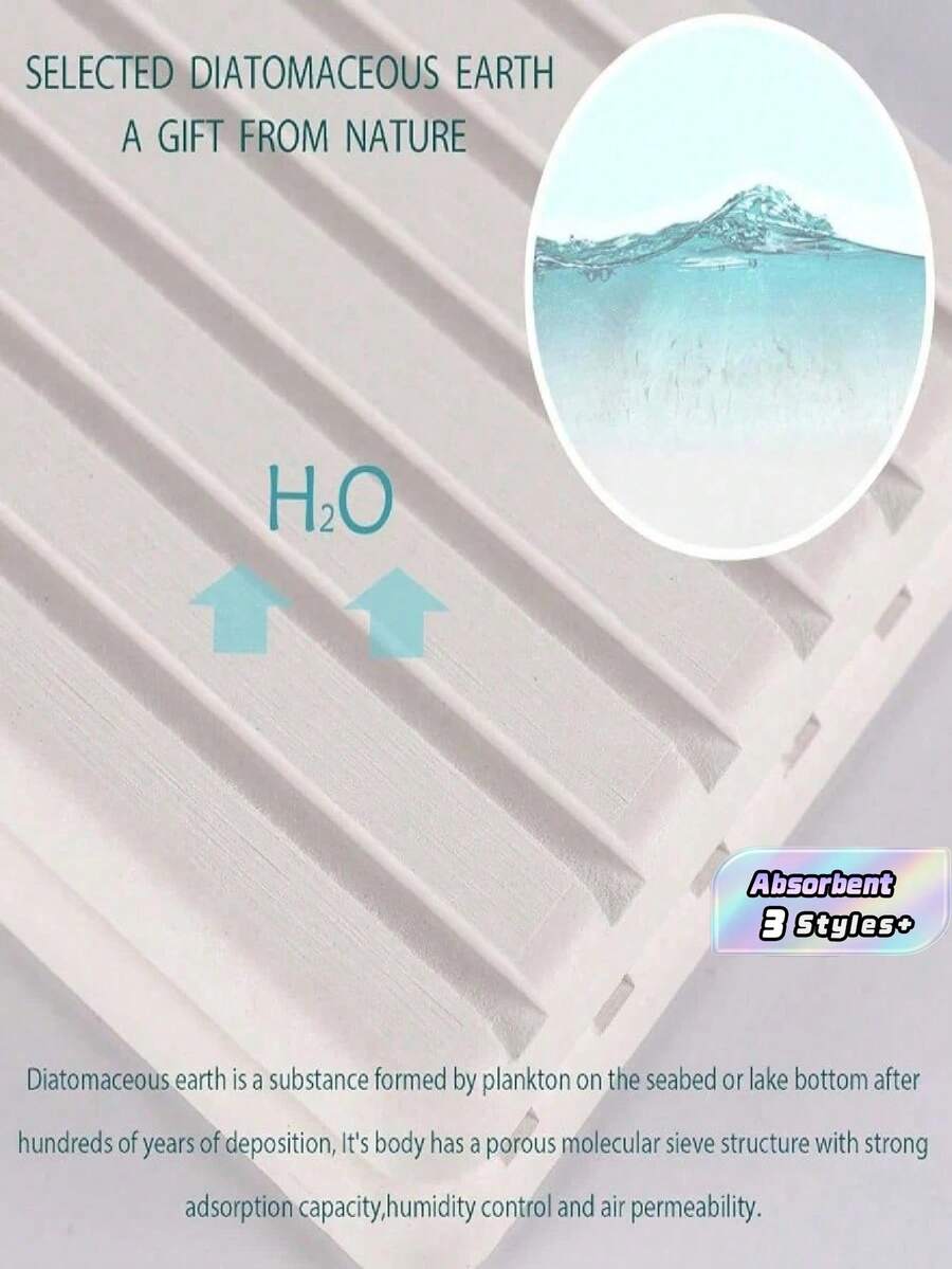 Kitchen Sink Faucet Mat Silica Gel Drying Pad Absorbent Clay Quick Dry Stone Soap Dish Anti Splash Kitchen Gadget Non Slip Heat Resistant Multipurpose For Home Kitchen Dining Room Bathroom Countertop Mothers Day Gift - Multicolor - View 1