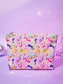 My Little Pony G4 X Joivida حقيبة مكياج بسحاب مطبوعة برسومات كرتونية للحصان الصغير على كامل السطح من قماش الكوردروي لتخزين مستحضرات التجميل للسفر والاستخدام اليومي - حصان - مشاهدة 4