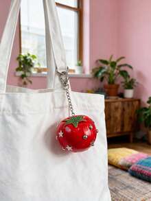 Joivida 1PC Fruit Shaped Bag Charm Keychain, Dark Sweet Y2K Style Ornament, Perfect For Handbag Backpack Purse Decoration - Multicolor - View 4