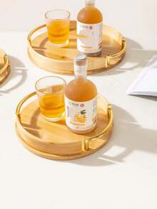 Bamboo Tea Tray, Japanese Tea Tray, Storage Tray, Decorative Tray, Very Suitable For Parties, Breakfast, Lunch And Dinner, Home Dining Table Decoration. Birthday Party Tray, Wedding Engagement Party Tray, Gift Dispenser Tray - log color - View 7