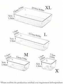 4Pcs Simple Transparent Drawer Storage Boxes, Stackable Organizer Bins For Small Items, Cosmetics, Stationery, Jewelry. Ideal For Bedroom, Bathroom, Office, Kitchen, Party Supplies, Holiday Decor, Desktop & Cabinet Storage - Clear - View 14