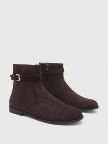CUCCOO BIZCHIC Women's Brown Commuter Fashion Boots Fall Boots - Brown - View 5