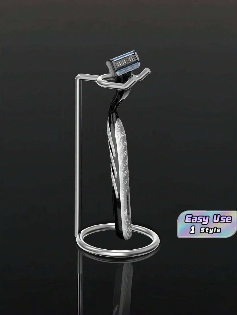 Safety Razor Holder, Stainless Steel Shaving Brush Stand, Luxury Men's Travel Razor Holder - 4.7 Inches (12 Cm), Suitable For Most Various Razors - silver - View 1